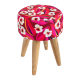 Tabouret rond tissu imprimé ipanema - Bibop et Lula