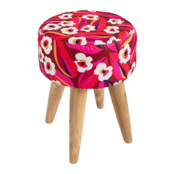 Tabouret rond tissu imprimé ipanema - Bibop et Lula