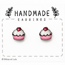 Puces d'oreilles dépareillées Cupcakes - Bibop et Lula