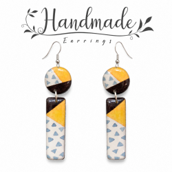 Boucles d'oreilles clous pendantes, New York - Bibop et Lula