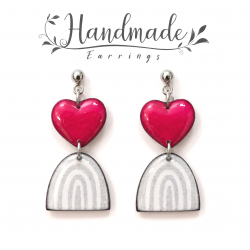 Boucles d'oreilles clous pendantes, Amor - Bibop et Lula