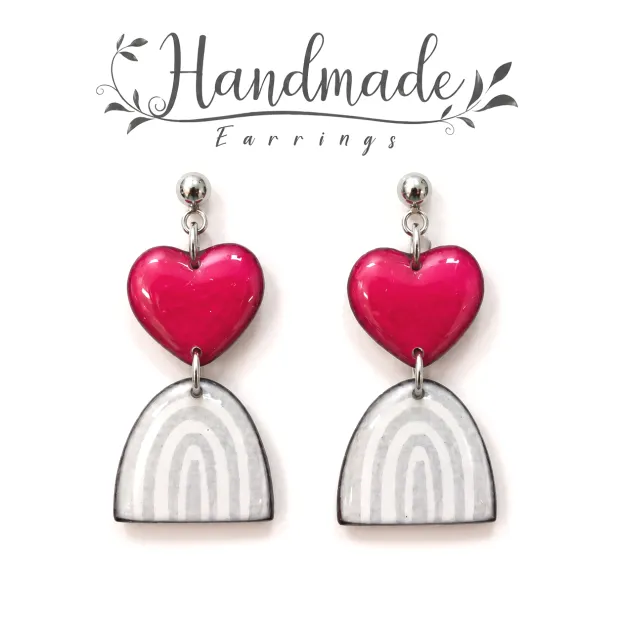 Boucles d'oreilles clous pendantes, Amor