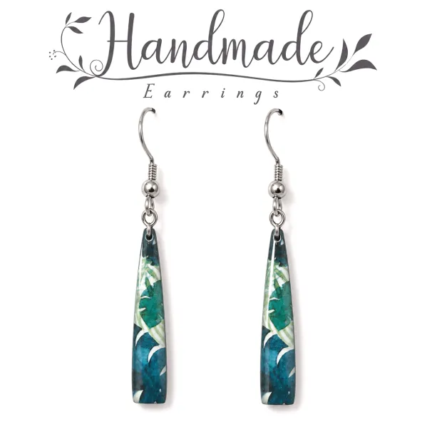 Boucles d'oreilles clous pendantes , Palma