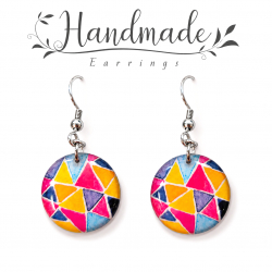 Boucles d'oreilles clous pendantes, Manille - Bibop et Lula