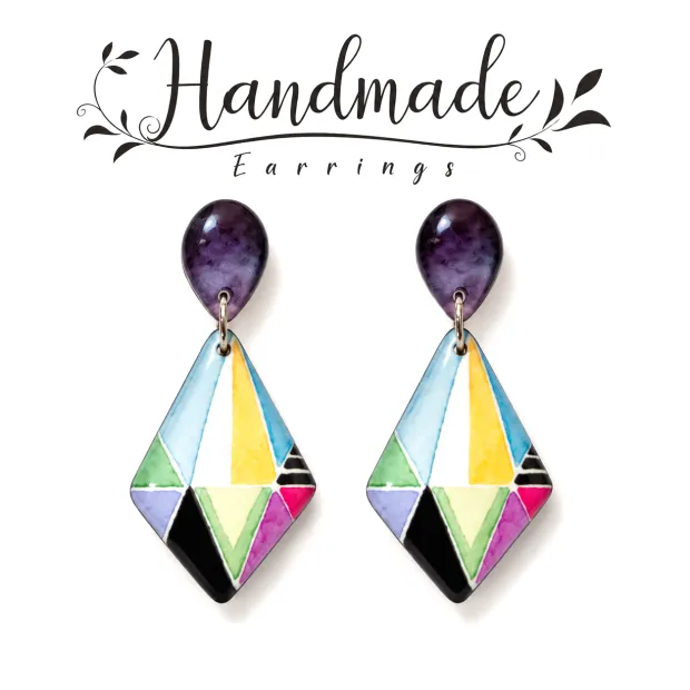 Boucles d'oreilles clous pendantes, Lagos