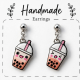Boucles d'oreilles clous dépareillées, Bubble Tea - Bibop et Lula