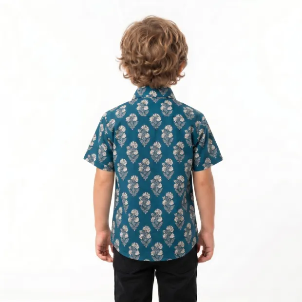 Chemise enfant manches courtes Ishan