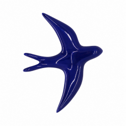 Hirondelle en Céramique Émaillée Bleu Indigo - Bibop et Lula