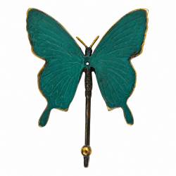 Patère, porte-manteau mural, bronze, Butterfly - Bibop et Lula