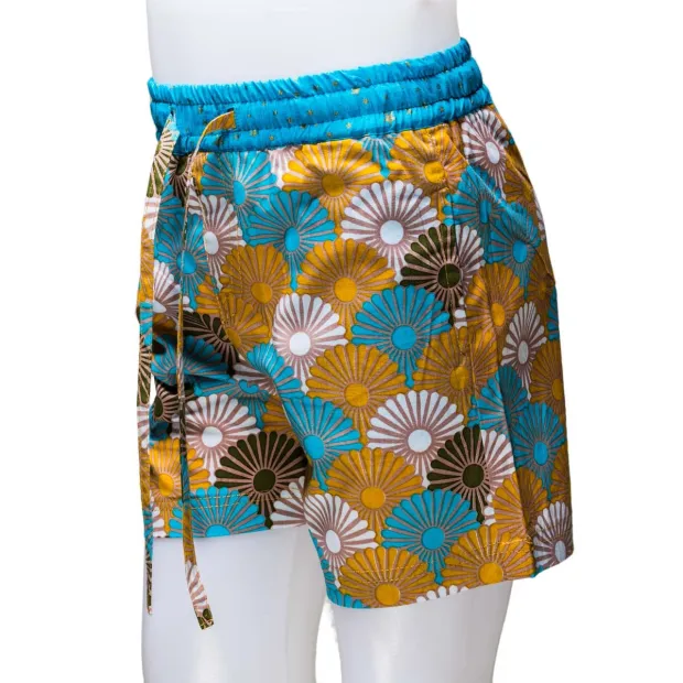 Short de bain coton garçon 2-8 ans  bleu et jaune