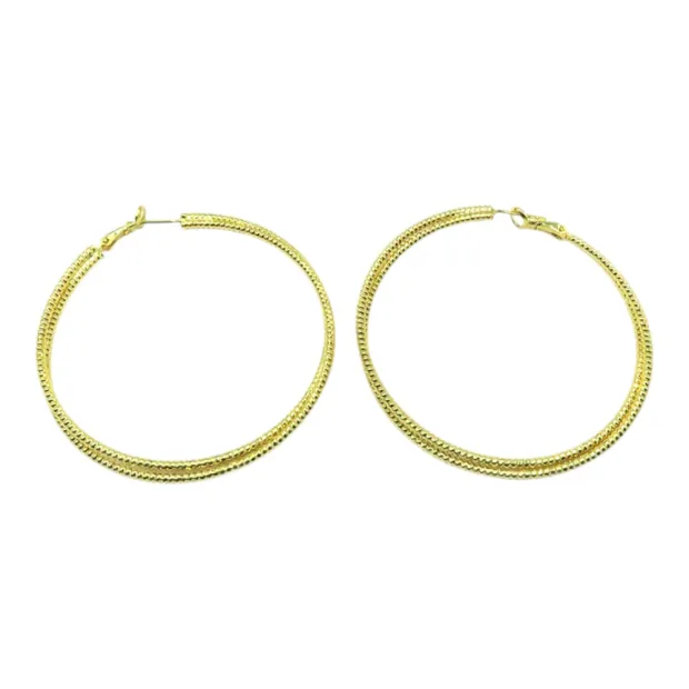 Boucles d'oreilles clous " Anneau ciselé "