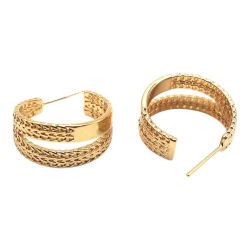 Boucles d'oreilles" Créole bombée maille" - Bibop et Lula