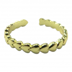 Bague dorée ajustable "Coeur" - Bibop et Lula