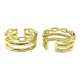 Bague dorée ajustable "Trio" - Bibop et Lula
