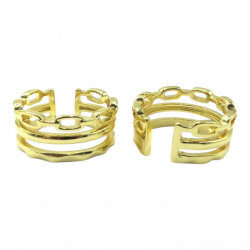 Bague dorée ajustable "Trio" - Bibop et Lula