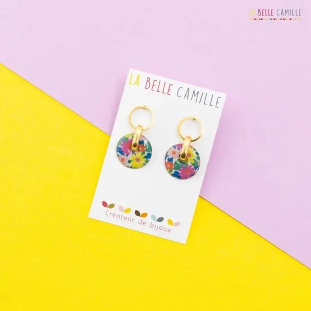 Eden boucles d'oreilles "Flower Citron"