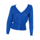 copy ofGilet col V Bleu glacier - Bibop et Lula