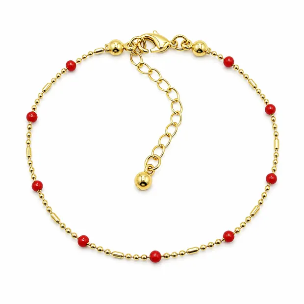 Bracelet Perles rouges