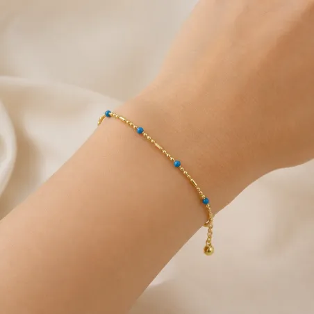 Bracelet Perles bleues