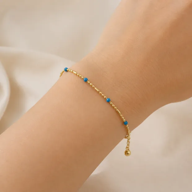 Bracelet Perles bleues