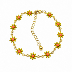 Bracelet Fleurs jaunes - Bibop et Lula