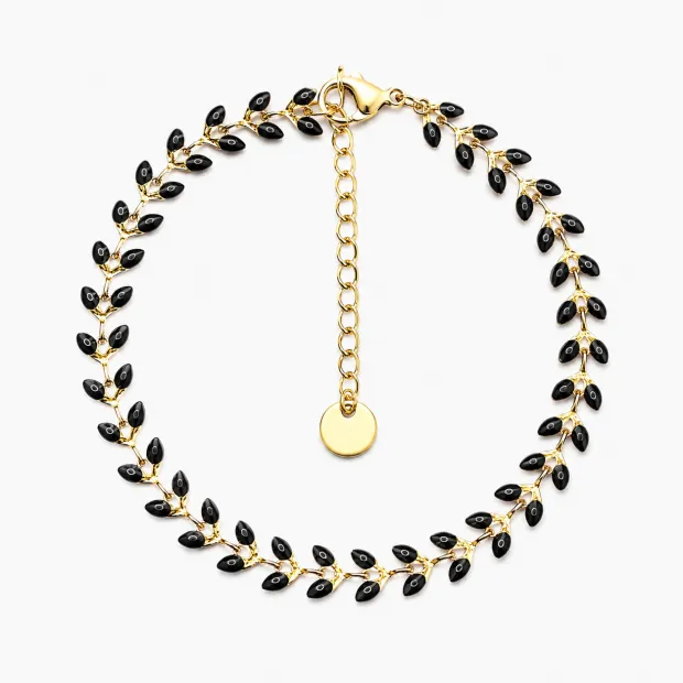 Bracelet Feuillage noir