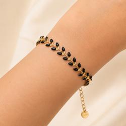 Bracelet Feuillage noir - Bibop et Lula