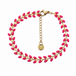 Bracelet Feuillage rose - Bibop et Lula