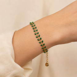 Bracelet Feuillage vert - Bibop et Lula