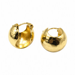 Boucles d'oreilles dormeuses "Créole bombée ronde" - Bibop et Lula