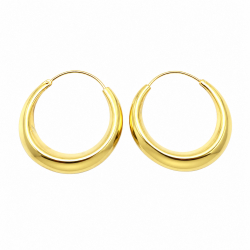Boucles d'oreilles dormeuses " Créole bombée aplatie" - Bibop et Lula