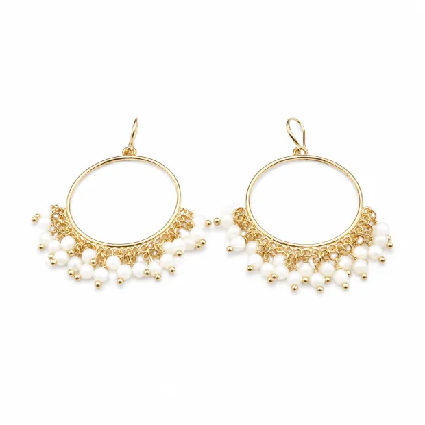 Boucles d'oreilles pendante "Bianca "
