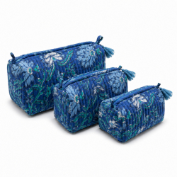 Pochette matelassée Bleu Minuit - Bibop et Lula