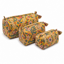 Pochette matelassée Safran Fleuri - Bibop et Lula