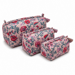 Pochette matelassée Pivoine Poudrée - Bibop et Lula