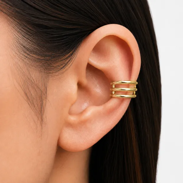 Bague d'oreille sans perçage "Triple"