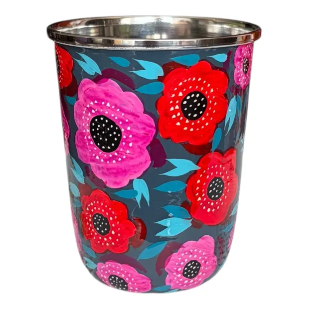 Petit verre inox peint à la main Indore