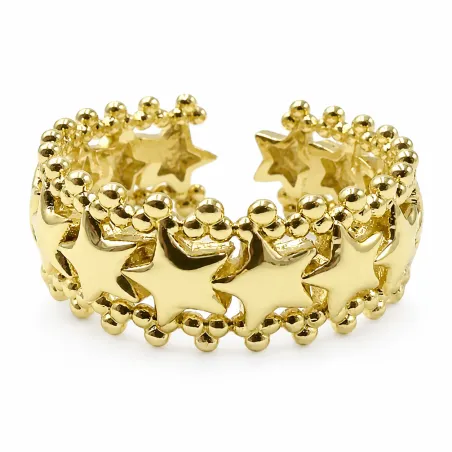 Bague dorée ajustable "Etoile"