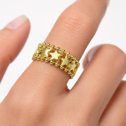 Bague dorée ajustable "Etoile" - Bibop et Lula