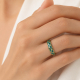 Bague dorée ajustable "Losangevert" - Bibop et Lula