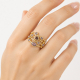 Bague dorée ajustable "Constellation Violet" - Bibop et Lula