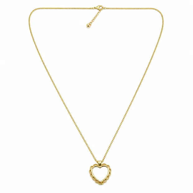 Collier doré "Coeur suspendu"
