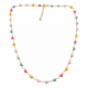 Collier doré "Coeur multicolore" - Bibop et Lula