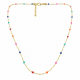 Collier doré "Bille Multicolore" - Bibop et Lula