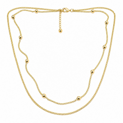 Collier doré "Duo" - Bibop et Lula