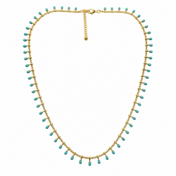 Collier doré "Cotillon bleu" - Bibop et Lula