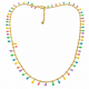 Collier doré "Cotillon multicolore" - Bibop et Lula