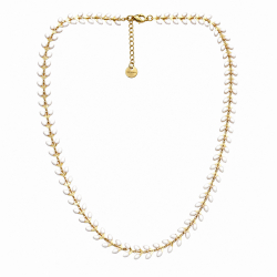Collier doré "Feuillage blanc" - Bibop et Lula