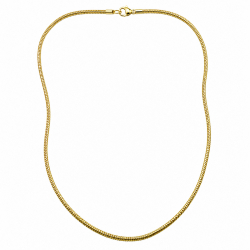 Collier doré "Maille Serpentine ronde" - Bibop et Lula