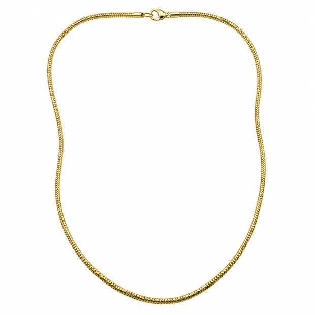 Collier doré "Maille Serpentine ronde"